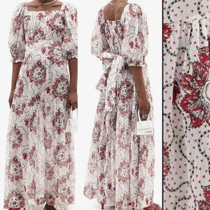 NWT The Vampire's Wife The Guardian Meadow Rose Print Poplin Maxi Dress US12